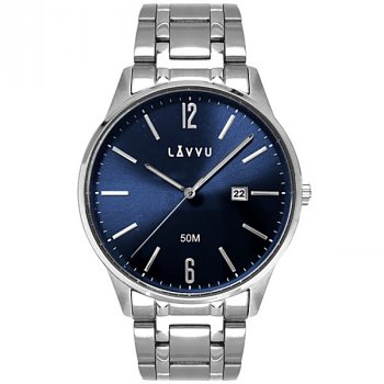 Hodinky LAVVU KARLSTAD Blue, pánské - Špičkové pánské náramkové hodinky. Gravírujeme podle vašeho zadání! Přesně, rychle, kvalitně. Zboží skladem, expedice do 24h.