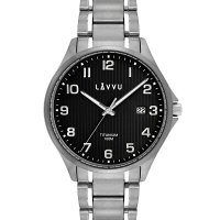 Hodinky LAVVU Titanum Lillehammer Black, pánské - Špičkové pánské náramkové hodinky. Gravírujeme podle vašeho zadání! Přesně, rychle, kvalitně. Zboží skladem, expedice do 24h.