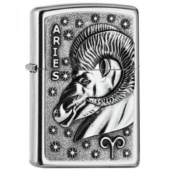 Zapalovač ZIPPO#207, Aries Emblem, Street Chrome - KLASIKA? Pak tedy zipák! Mnoha léty osvědčený benzínový dělník do každého počasí.Gravírujeme rychle a precizně. Skladem, expedice do 24h.