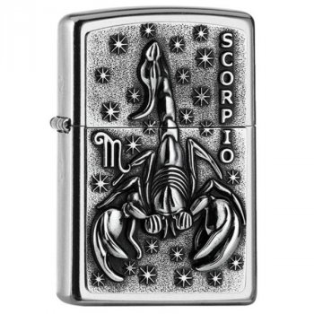 Zapalovač ZIPPO#207, Scorpio Emblem, Street Chrome - KLASIKA? Pak tedy zipák! Mnoha léty osvědčený benzínový dělník do každého počasí.Gravírujeme rychle a precizně. Skladem, expedice do 24h.