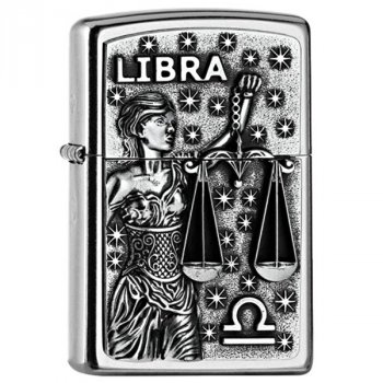 Zapalovač ZIPPO#207, Libra Emblem, Street Chrome - KLASIKA? Pak tedy zipák! Mnoha léty osvědčený benzínový dělník do každého počasí.Gravírujeme rychle a precizně. Skladem, expedice do 24h.