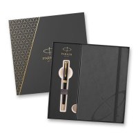 Sada kuličková tužka PARKER Sonnet Black GT + zápisník - Sonnet - skutečně nadčasová a proto vždy aktuální, svěží a dokonalá řada per Parker. 
S možností osobního věnování! Skladem, expedice do 48 hodin!