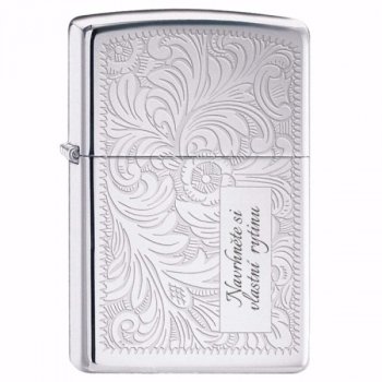 Zippo 352 VENETIAN Polished Chrome - TOP Zippák s gravírováním - s gravírováním