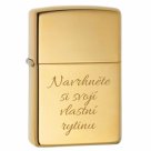 Zippo 254B High Polish Brass s věnováním dle Vašeho zadání - s gravírováním